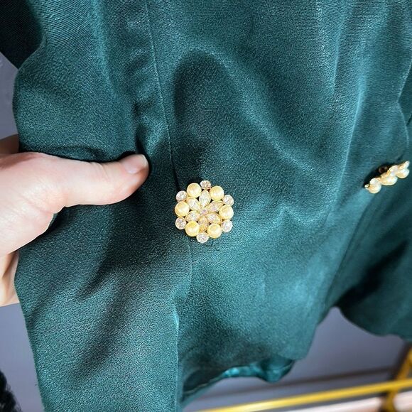 Scott McClintock Green Blazer with Lace Sleeves - Picture 4 of 6
